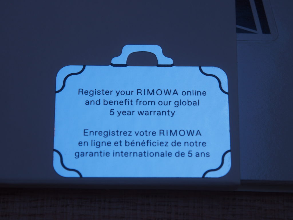 rimowa warranty coverage